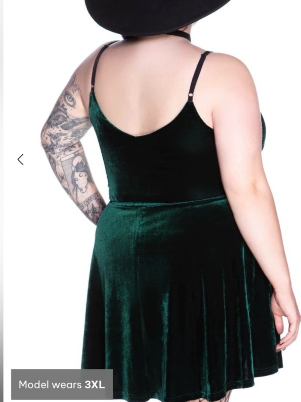 Killstar Velvet Strappy mini Dress - Picture 7 of 7